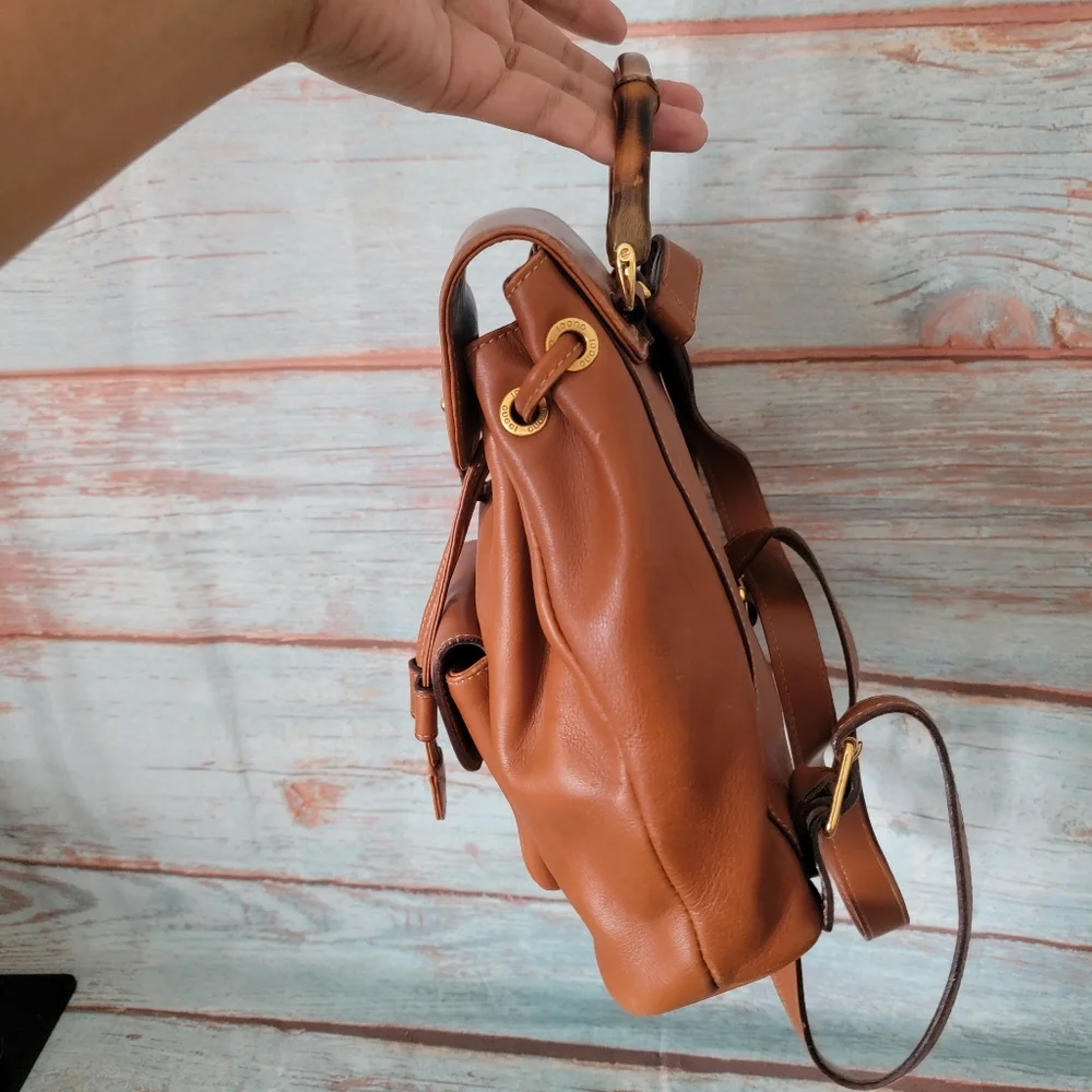 Authentic Gucci Leather Bamboo Backpack - Picture 5 of 16